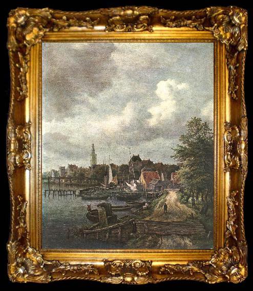 framed  RUISDAEL, Jacob Isaackszon van View of Amsterdam  dh, ta009-2